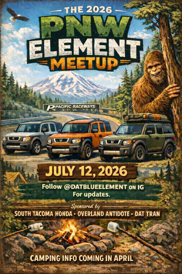 2026 Pacific North West Honda Element Meetup Poster
